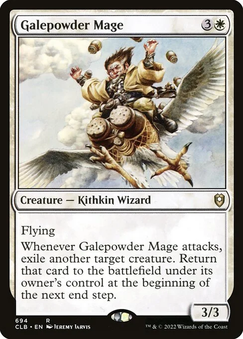 Galepowder Mage, carta Magic di tipo Creature — Kithkin Wizard illustrata da Jeremy Jarvis