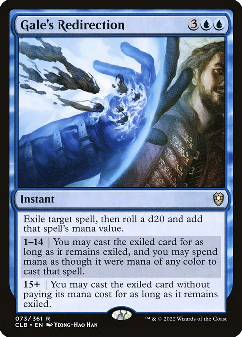 Gale's Redirection, carta Magic di tipo Instant illustrata da Yeong-Hao Han