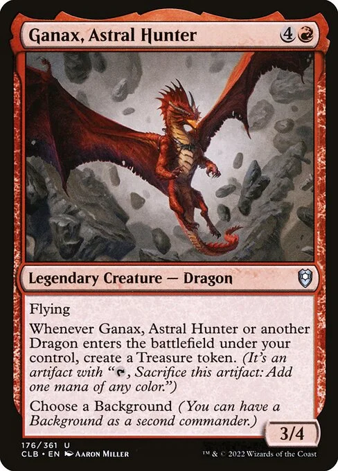 Ganax, Astral Hunter, carta Magic di tipo Legendary Creature — Dragon illustrata da Aaron Miller