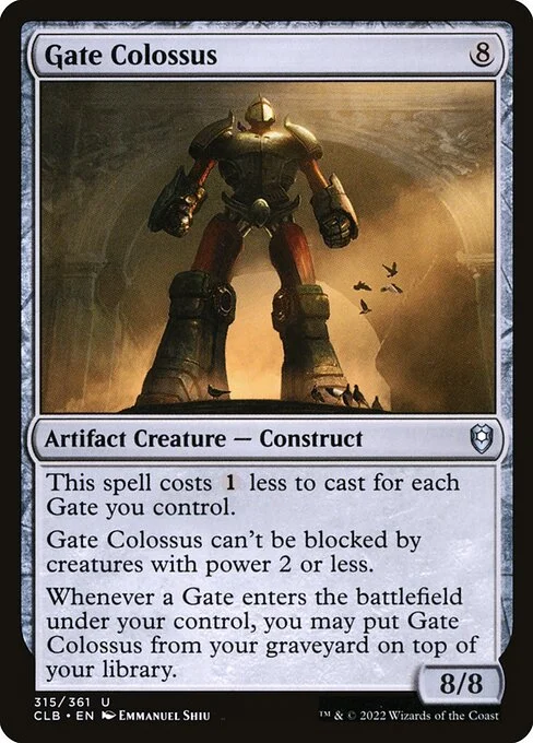 Gate Colossus, carta Magic di tipo Artifact Creature — Construct illustrata da Emmanuel Shiu