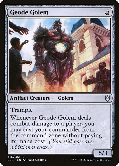 Geode Golem, carta Magic di tipo Artifact Creature — Golem illustrata da David Astruga