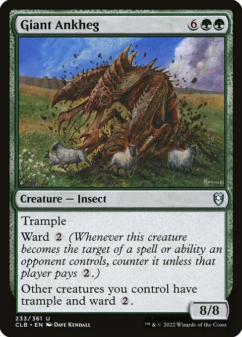 Giant Ankheg, carta Magic di tipo Creature — Insect illustrata da Dave Kendall