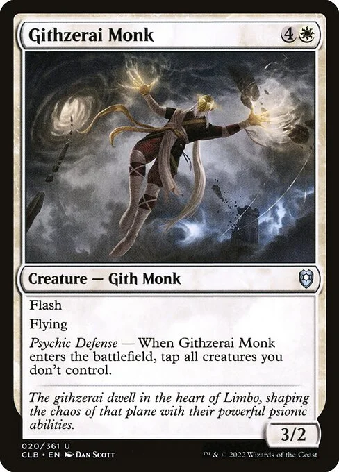 Githzerai Monk, carta Magic di tipo Creature — Gith Monk illustrata da Dan Murayama Scott