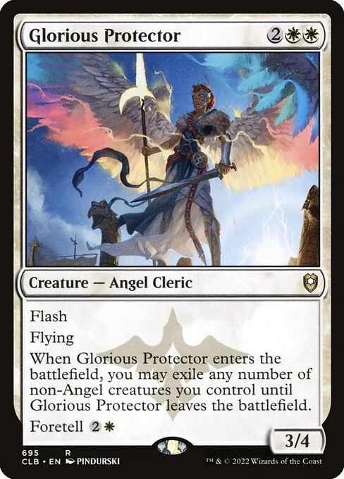 Glorious Protector, carta Magic di tipo Creature — Angel Cleric illustrata da PINDURSKI