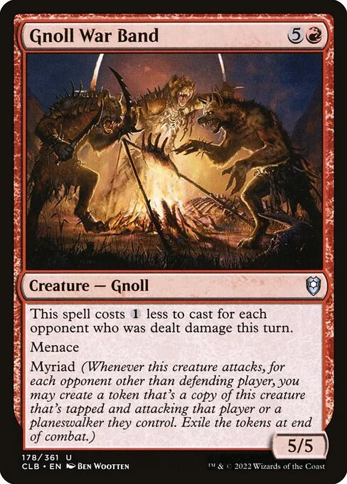 Gnoll War Band, carta Magic di tipo Creature — Gnoll illustrata da Ben Wootten