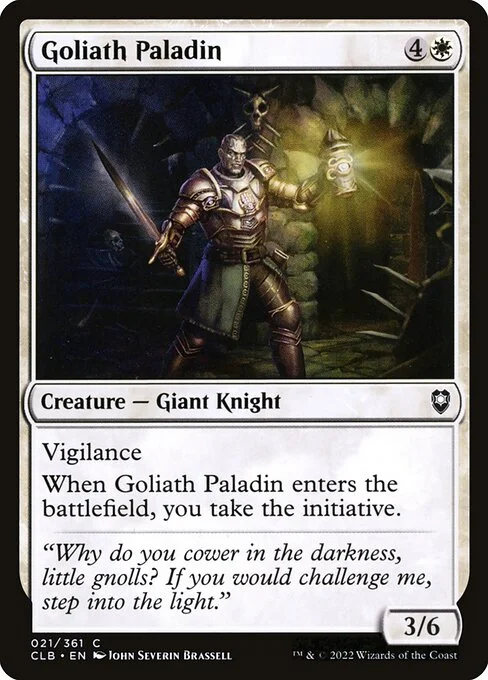 Goliath Paladin, carta Magic di tipo Creature — Giant Knight illustrata da John Severin Brassell