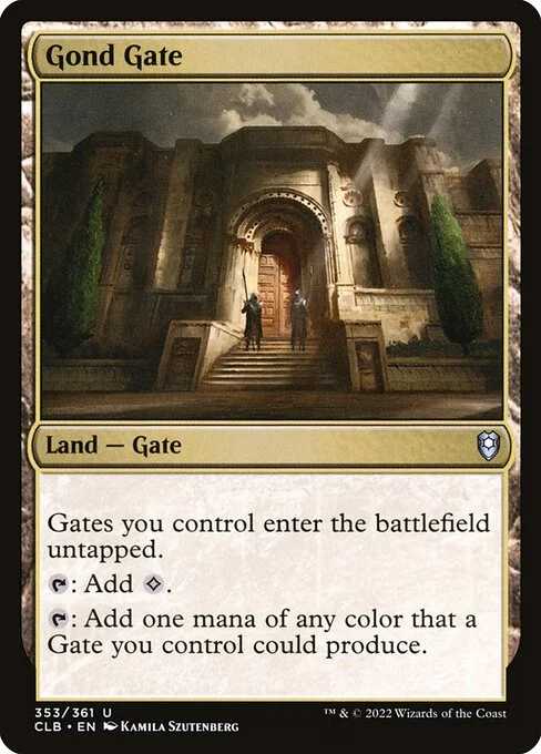 Gond Gate, carta Magic di tipo Land — Gate illustrata da Kamila Szutenberg