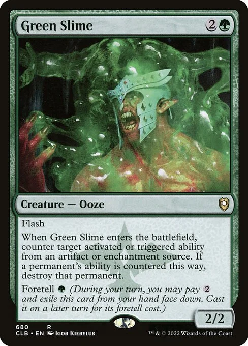 Green Slime, carta Magic di tipo Creature — Ooze illustrata da Igor Kieryluk