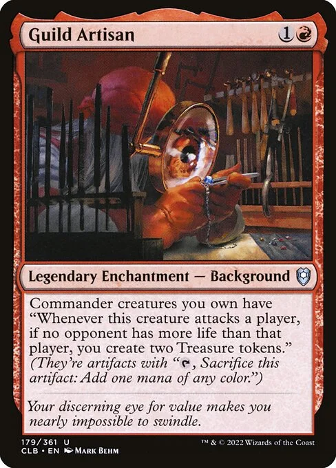 Guild Artisan, carta Magic di tipo Legendary Enchantment — Background illustrata da Mark Behm