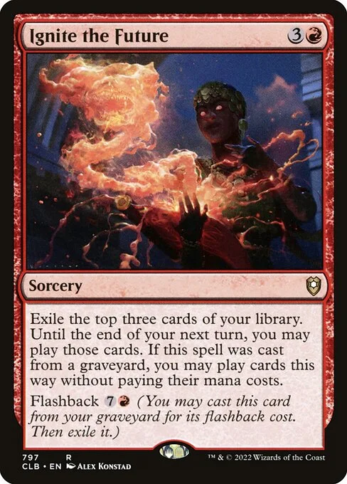 Ignite the Future, carta Magic di tipo Sorcery illustrata da Alex Konstad