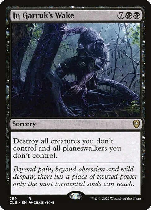 In Garruk's Wake, carta Magic di tipo Sorcery illustrata da Chase Stone