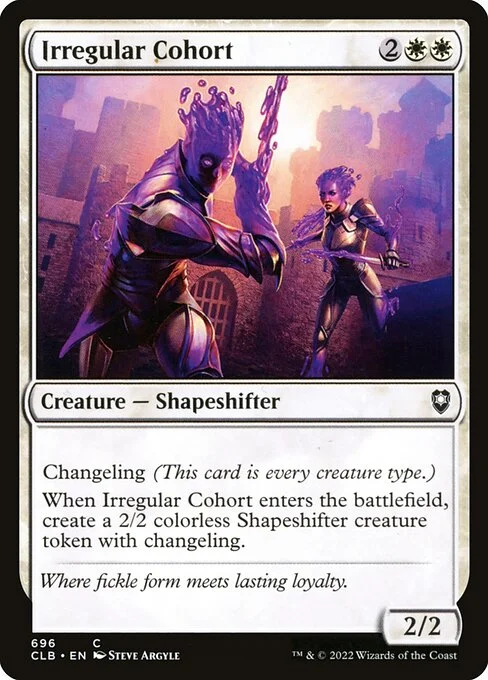 Irregular Cohort, carta Magic di tipo Creature — Shapeshifter illustrata da Steve Argyle