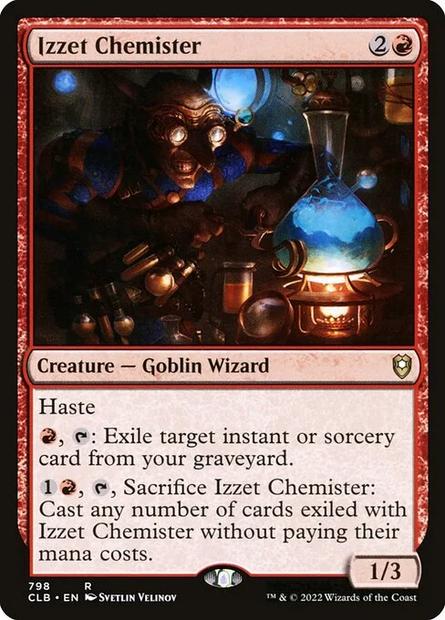 Izzet Chemister, carta Magic di tipo Creature — Goblin Wizard illustrata da Svetlin Velinov