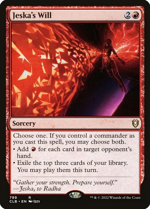 Jeska's Will, carta Magic di tipo Sorcery illustrata da Izzy