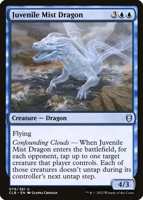 Juvenile Mist Dragon, carta Magic di tipo Creature — Dragon illustrata da Leanna Crossan