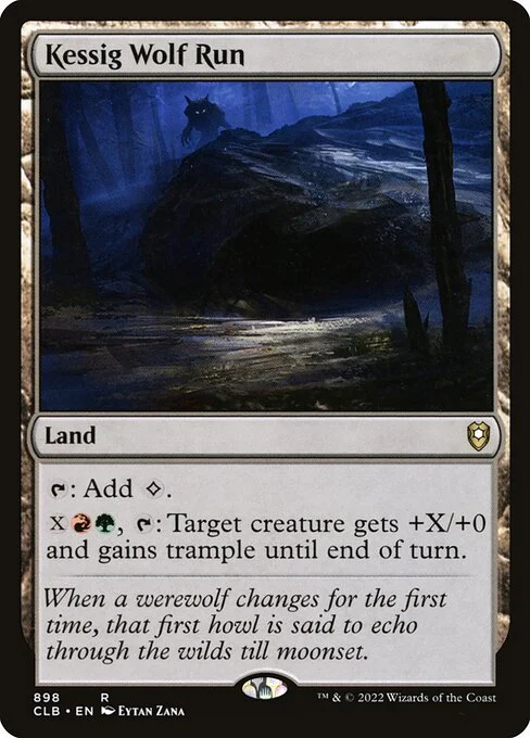 Kessig Wolf Run, carta Magic di tipo Land illustrata da Eytan Zana