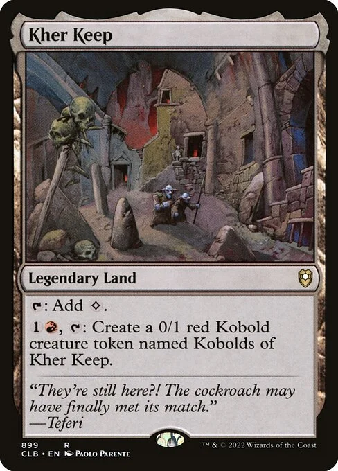 Kher Keep, carta Magic di tipo Legendary Land illustrata da Paolo Parente