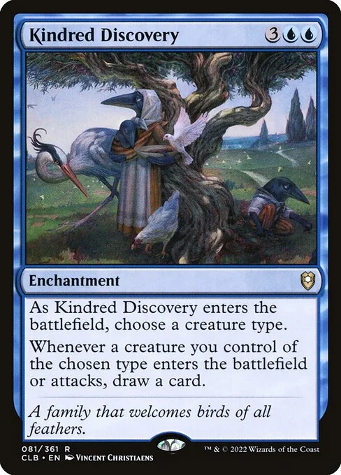 Kindred Discovery, carta Magic di tipo Enchantment illustrata da Vincent Christiaens