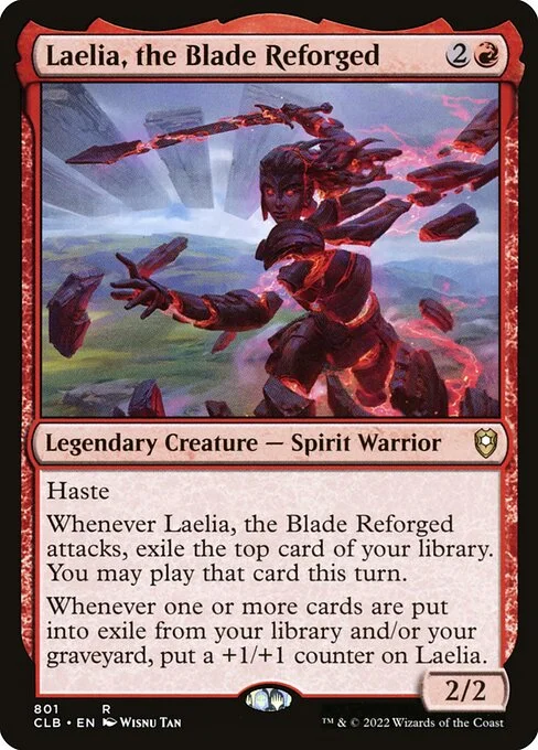 Laelia, the Blade Reforged, carta Magic di tipo Legendary Creature — Spirit Warrior illustrata da Wisnu Tan