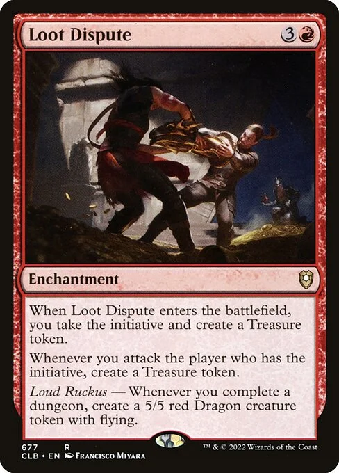 Loot Dispute, carta Magic di tipo Enchantment illustrata da Francisco Miyara