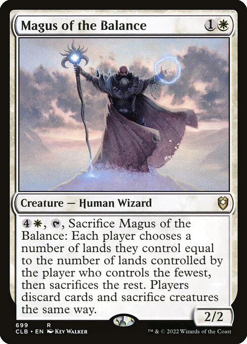 Magus of the Balance, carta Magic di tipo Creature — Human Wizard illustrata da Kev Walker