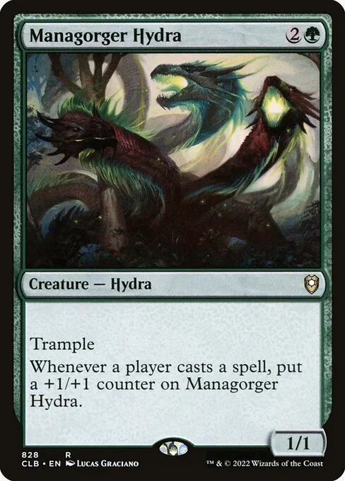 Managorger Hydra, carta Magic di tipo Creature — Hydra illustrata da Lucas Graciano