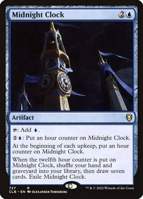 Midnight Clock, carta Magic di tipo Artifact illustrata da Alexander Forssberg