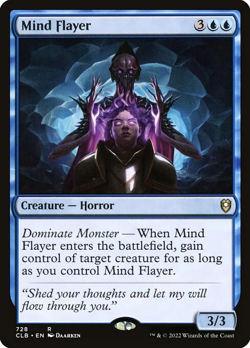 Mind Flayer, carta Magic di tipo Creature — Horror illustrata da Daarken