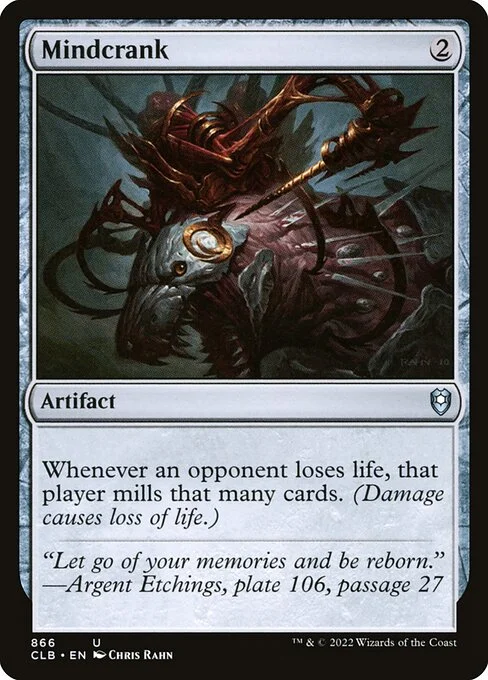 Mindcrank, carta Magic di tipo Artifact illustrata da Chris Rahn
