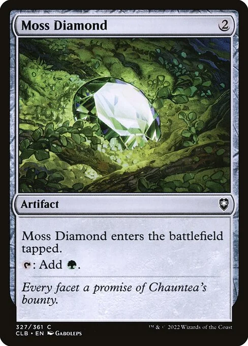 Moss Diamond, carta Magic di tipo Artifact illustrata da Gaboleps