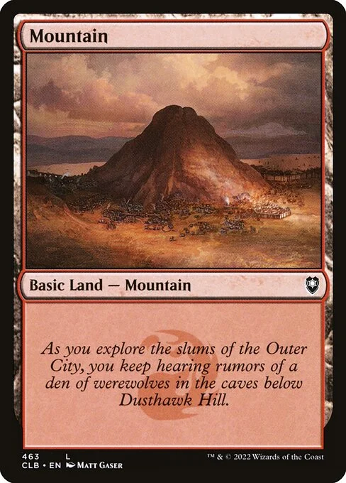 Mountain, carta Magic di tipo Basic Land — Mountain illustrata da Matt Gaser
