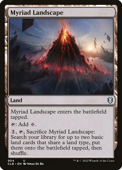 Myriad Landscape, carta Magic di tipo Land illustrata da Jonas De Ro