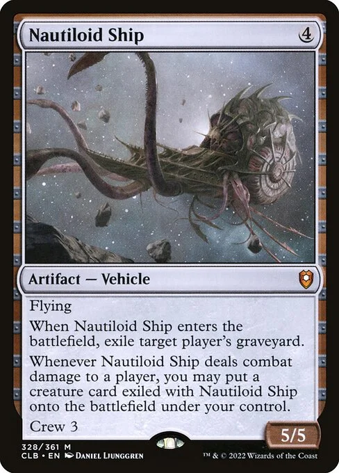 Nautiloid Ship, carta Magic di tipo Artifact — Vehicle illustrata da Daniel Ljunggren