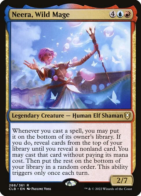 Neera, Wild Mage, carta Magic di tipo Legendary Creature — Human Elf Shaman illustrata da Pauline Voss