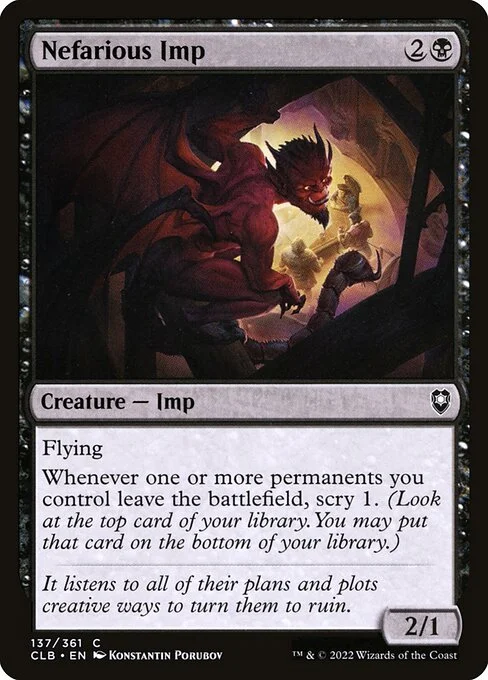 Nefarious Imp, carta Magic di tipo Creature — Imp illustrata da Konstantin Porubov