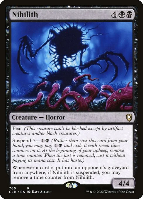 Nihilith, carta Magic di tipo Creature — Horror illustrata da Dave Allsop