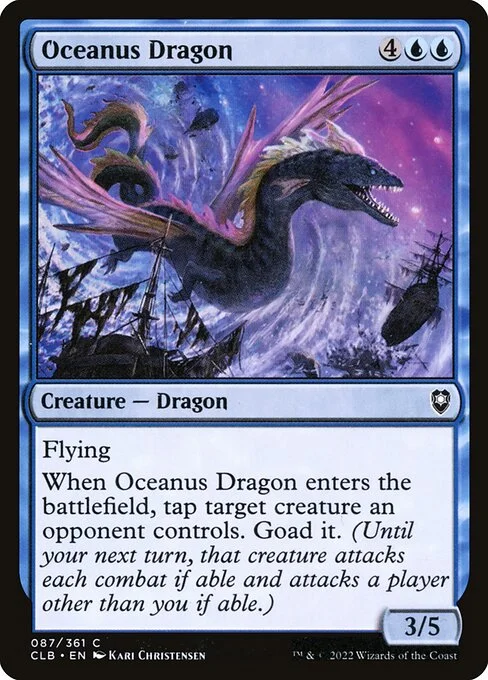 Oceanus Dragon, carta Magic di tipo Creature — Dragon illustrata da Kari Christensen