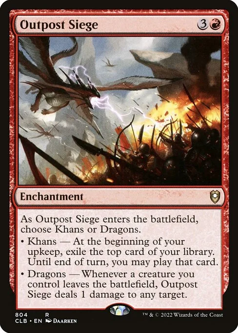 Outpost Siege, carta Magic di tipo Enchantment illustrata da Daarken