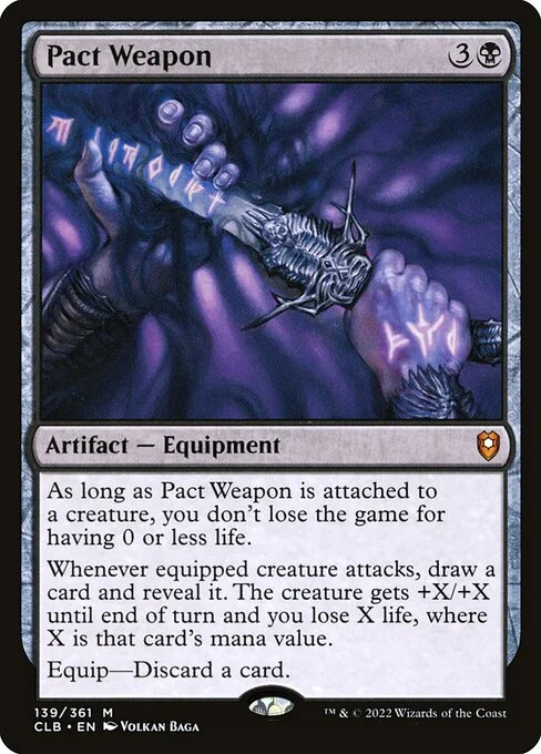 Pact Weapon, carta Magic di tipo Artifact — Equipment illustrata da Volkan Baǵa