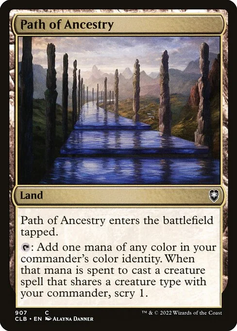 Path of Ancestry, carta Magic di tipo Land illustrata da Alayna Danner