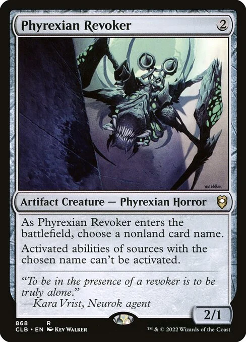 Phyrexian Revoker, carta Magic di tipo Artifact Creature — Phyrexian Horror illustrata da Kev Walker