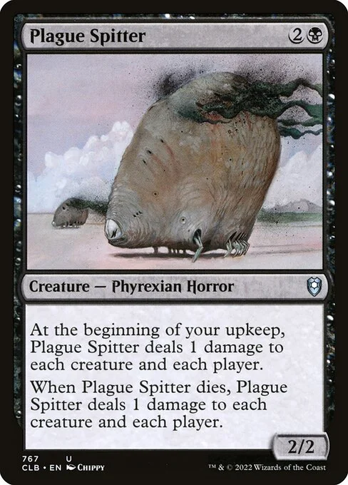 Plague Spitter, carta Magic di tipo Creature — Phyrexian Horror illustrata da Chippy