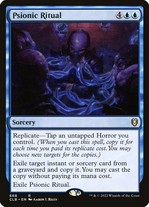 Psionic Ritual, carta Magic di tipo Sorcery illustrata da Aaron J. Riley