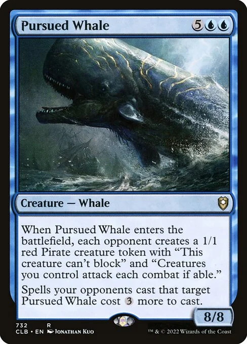 Pursued Whale, carta Magic di tipo Creature — Whale illustrata da Jonathan Kuo