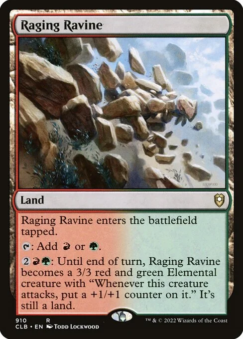 Raging Ravine, carta Magic di tipo Land illustrata da Todd Lockwood