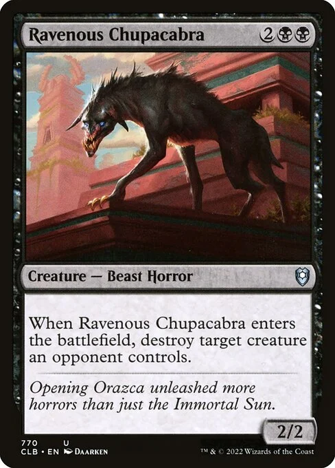 Ravenous Chupacabra, carta Magic di tipo Creature — Beast Horror illustrata da Daarken