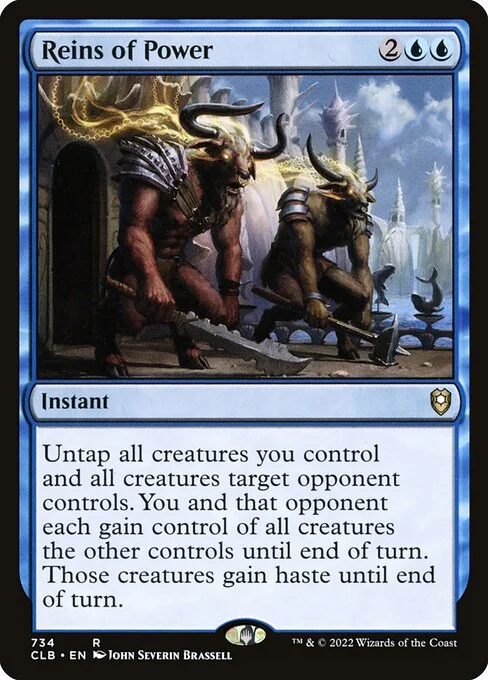 Reins of Power, carta Magic di tipo Instant illustrata da John Severin Brassell
