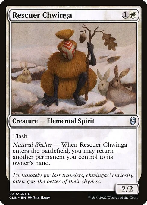 Rescuer Chwinga, carta Magic di tipo Creature — Elemental Spirit illustrata da Nils Hamm