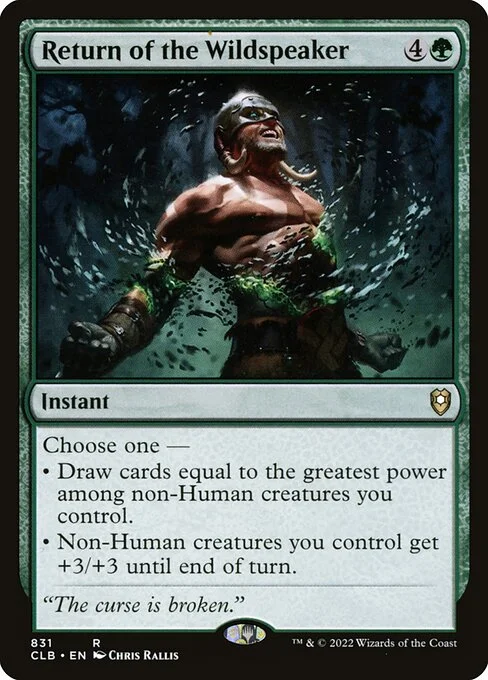 Return of the Wildspeaker, carta Magic di tipo Instant illustrata da Chris Rallis