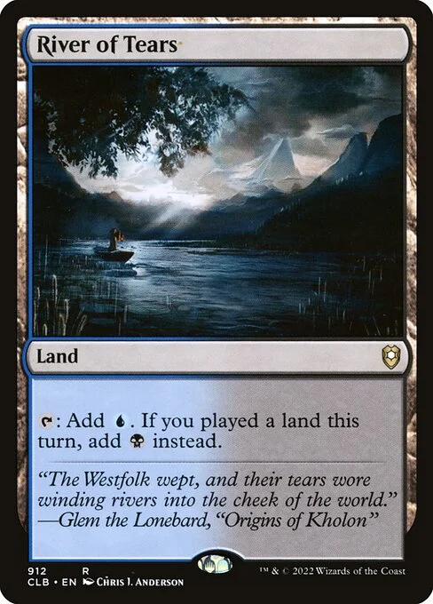 River of Tears, carta Magic di tipo Land illustrata da Chris J. Anderson